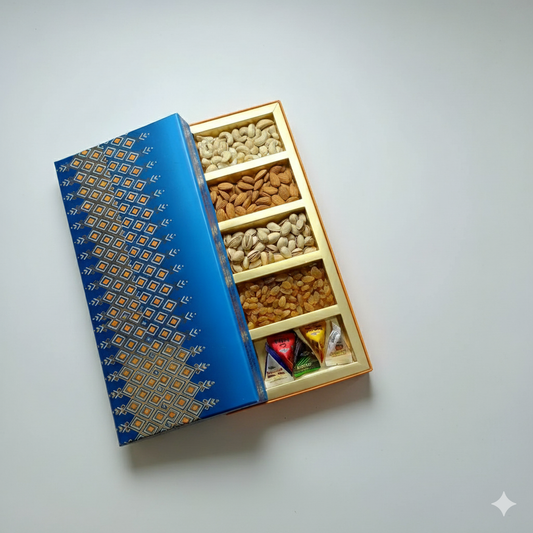 Medium Dry Fruit Box (Kaju, Badam, Pista, Kismis, Chocolate)