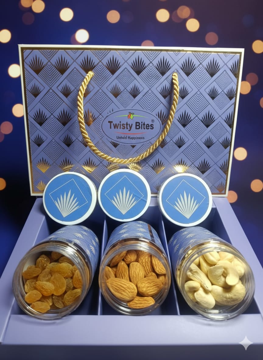 Fortune Treats - Dryfruits Gift Bag - 3 Jars