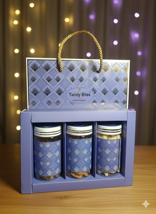 Fortune Treats - Dryfruits Gift Bag - 3 Jars
