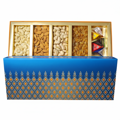 Medium Dry Fruit Box (Kaju, Badam, Pista, Kismis, Chocolate)