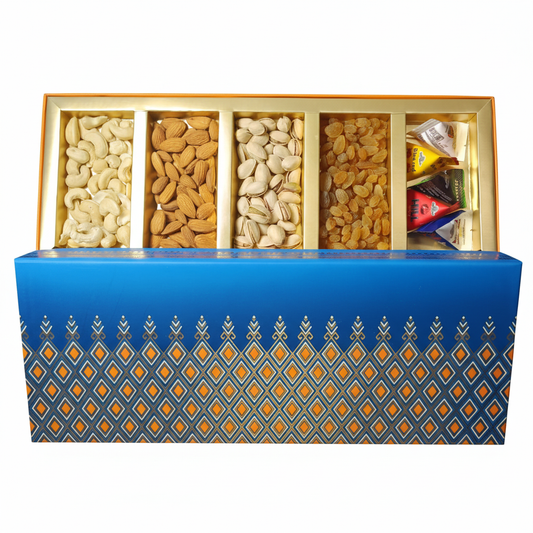 Medium Dry Fruit Box (Kaju, Badam, Pista, Kismis, Chocolate)